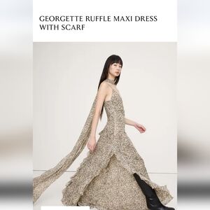 Banana Republic Georgette Maxi Dress With Scarf